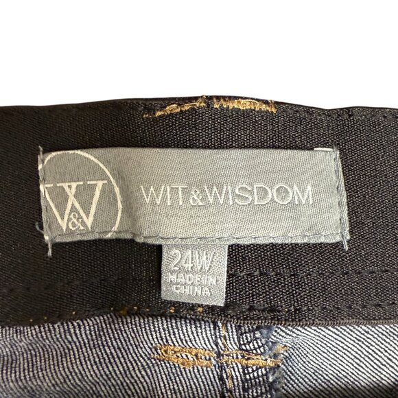 NWT Women's WIT & WISDOM Brittany Mid-Rise‎ Itty Bitty Boot Indigo | Size 24W - Picture 5 of 13